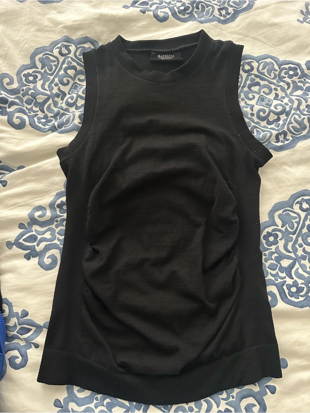 Athleta Black Ribbed Sleeveless Tank Top